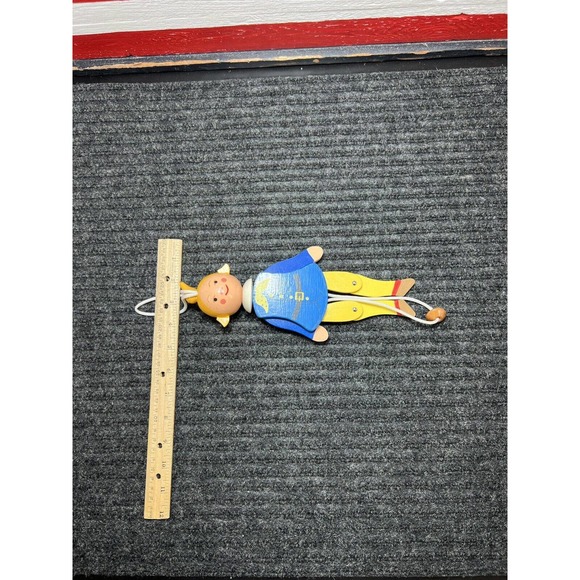 Vintage Sevi Italy Wooden String Marionette Jumping Jack Toy Puppet - Picture 12 of 13